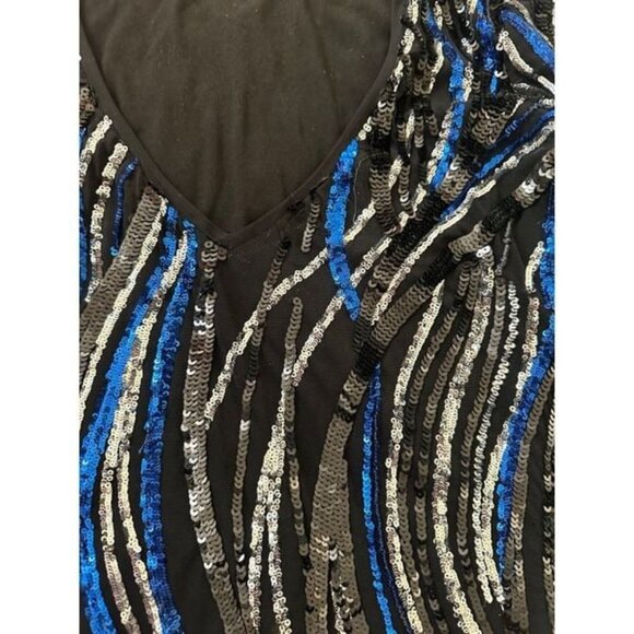 Wow Multi Color Sequin Glitter Embellished Mini Bodycon P - Picture 5 of 9